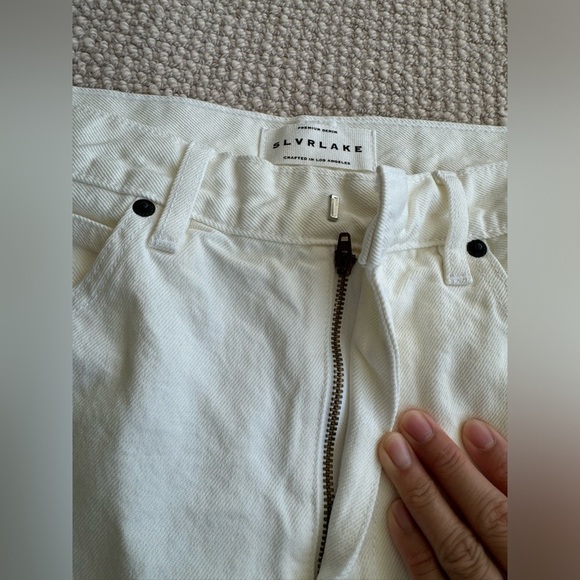NWT SLVRLAKE Micro Mini Cut Off Skirt in Off White size 30 - Picture 2 of 12